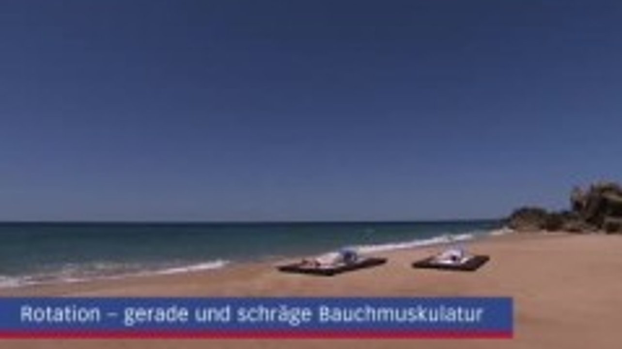 Fitness: Rotationsübung: Mit dieser Übung können Sie schräge und gerade Bauchmuskeln trainieren.