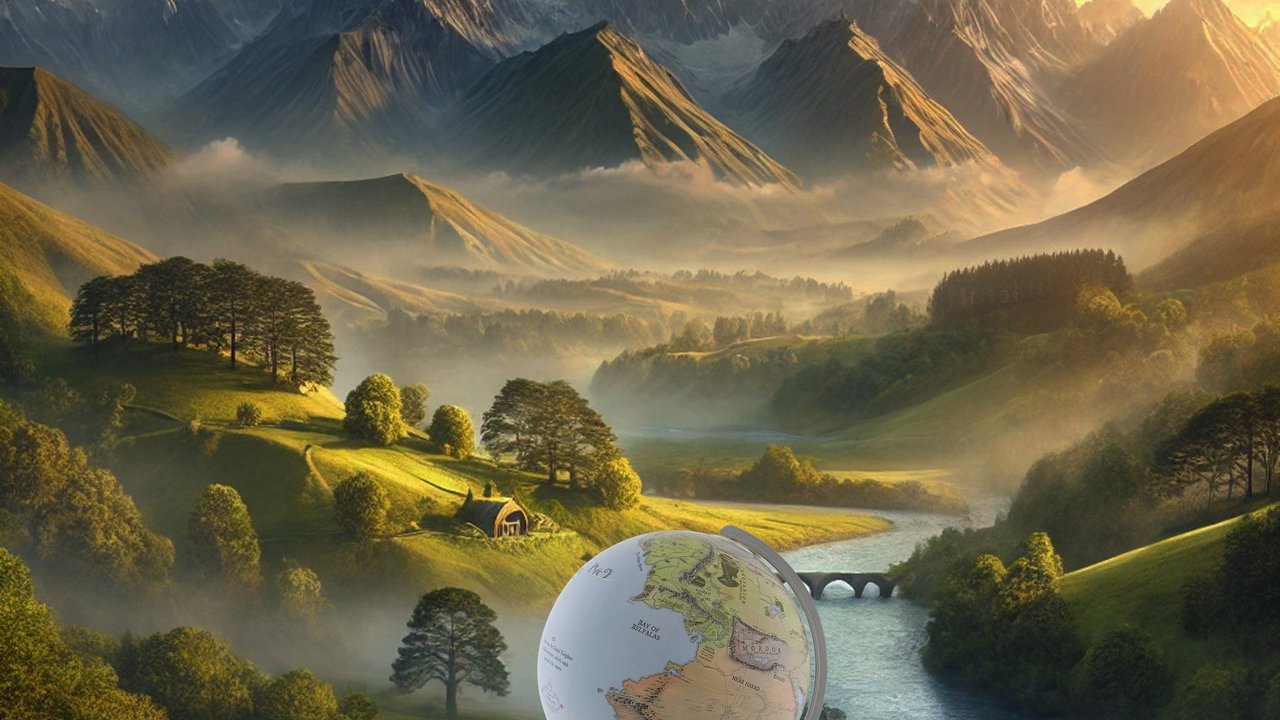 Mit einem dieser Globen auf den Spuren von Bilbo, Frodo und Co. Mit einem dieser Globen auf den Spuren von Bilbo, Frodo und Co.