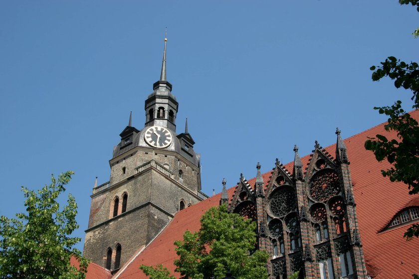 Der Turm der St. Katharinen-Kirche in Brandenburg an der Havel ist beeindruckend.