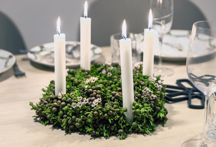 Adventskranz Stil modern klassische Skandi