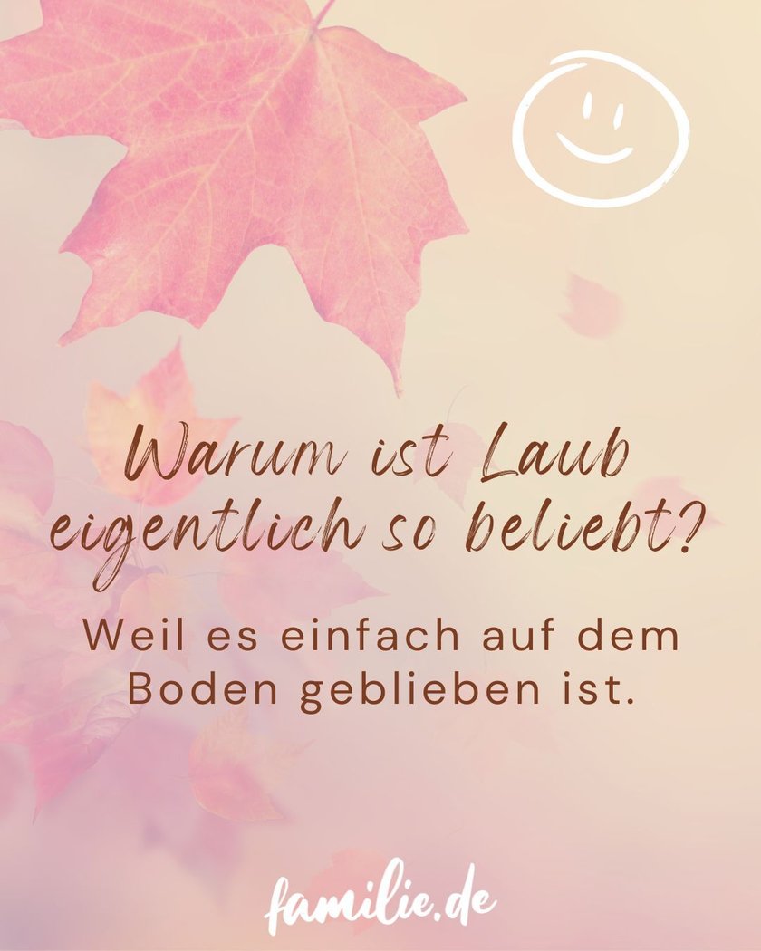 Herbstwitze auf Blätterhintergrund mit Smiley Herbstwitze auf Blätterhintergrund mit Smiley