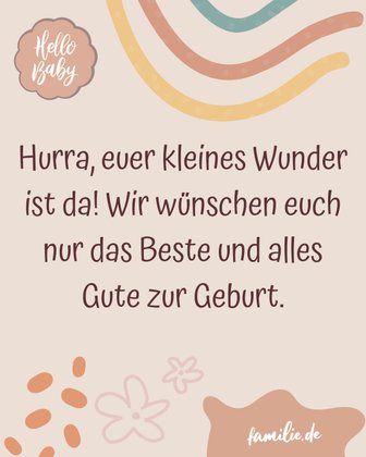 Glückwünsche zum Enkelkind