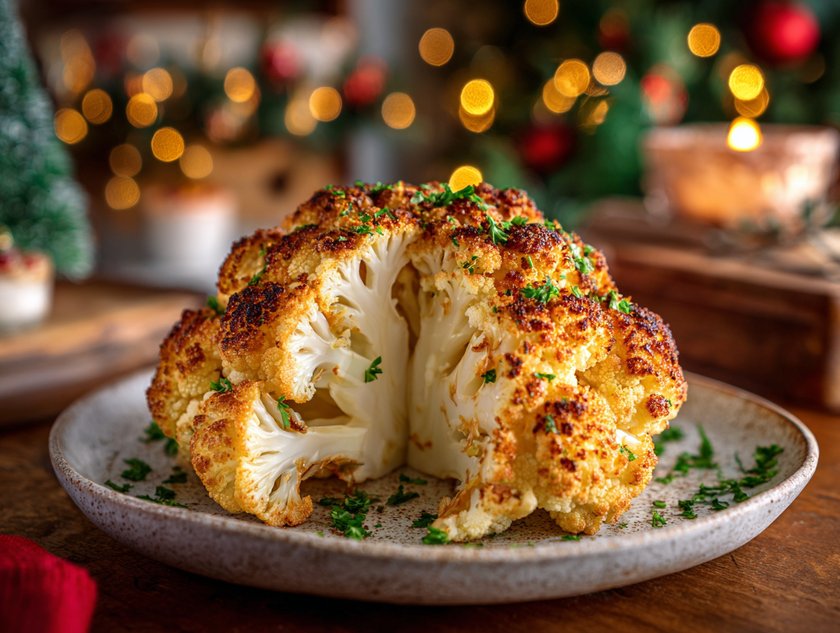 Vegetarische Airfryer-Rezepte Weihnachten: Blumenkohl 