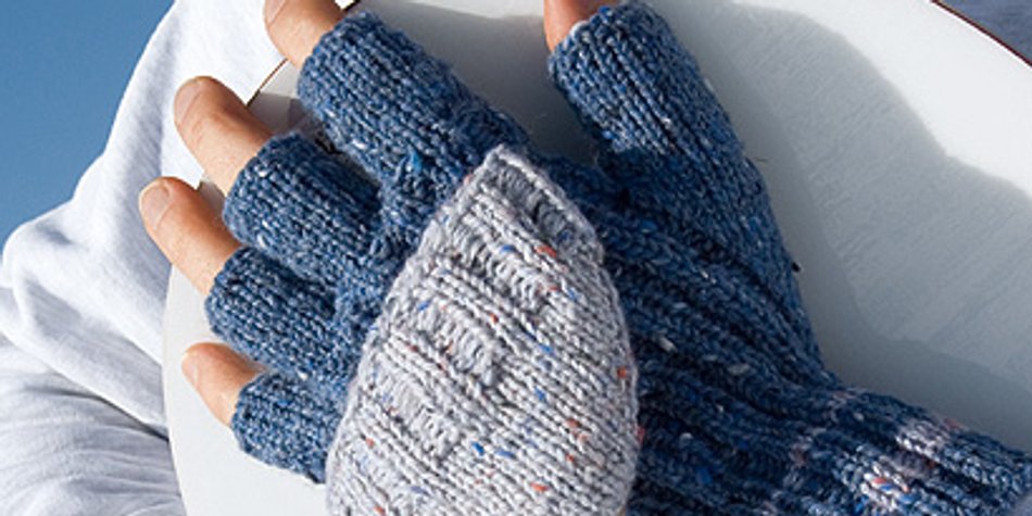 Blaue Handschuhe stricken Blaue Handschuhe stricken