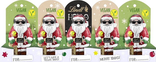 nachhaltige weihnachtssuessigkeiten: Lindt veganer Weihnachtsmann