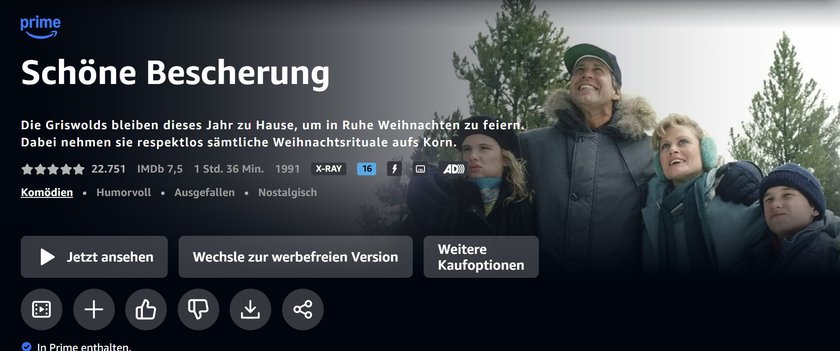 Amazon Prime Weihnachtsfilme: Schöne Bescherung