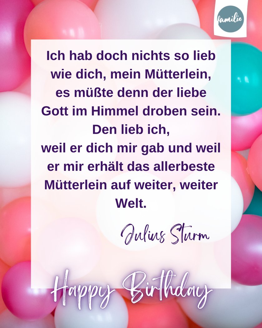 Geburtstagssprüche - Julius Sturm