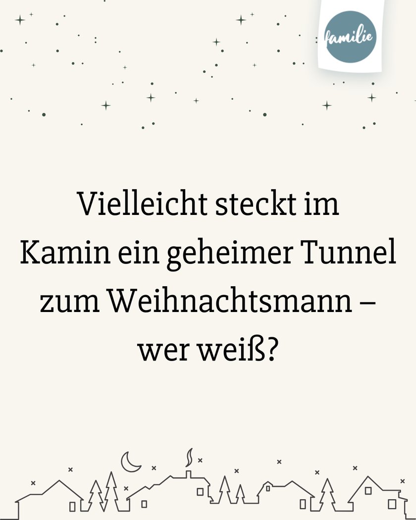Adventskalender Sprüche  - Kamin-Geheimnis