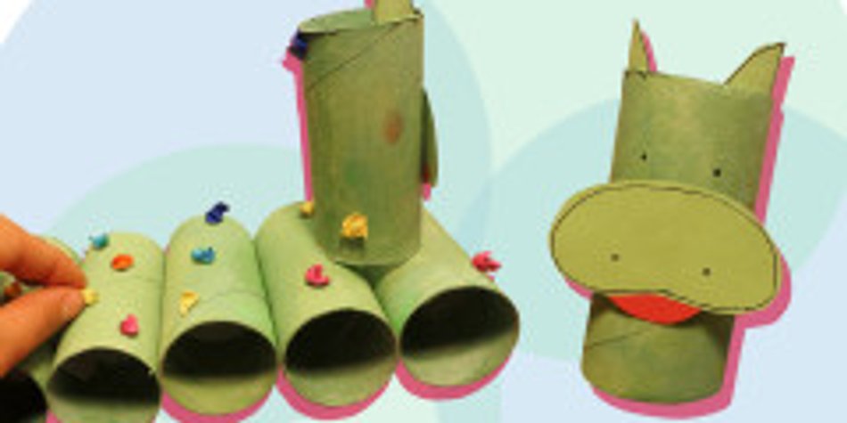 Loch Ness Monster aus Klorollen basteln Loch Ness Monster aus Klorollen basteln