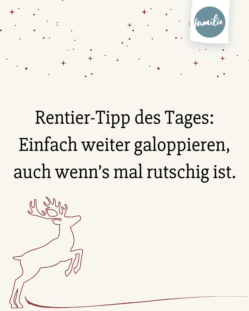 Adventskalender Sprüche  - Hufabdruck des Tages