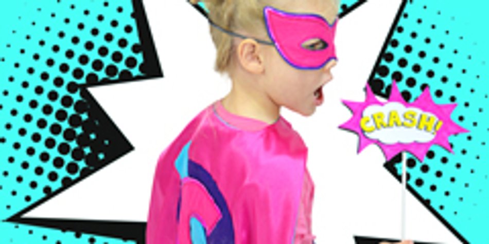 Superhelden-Cape für Wondergirls und Superboys Superhelden-Cape für Wondergirls und Superboys