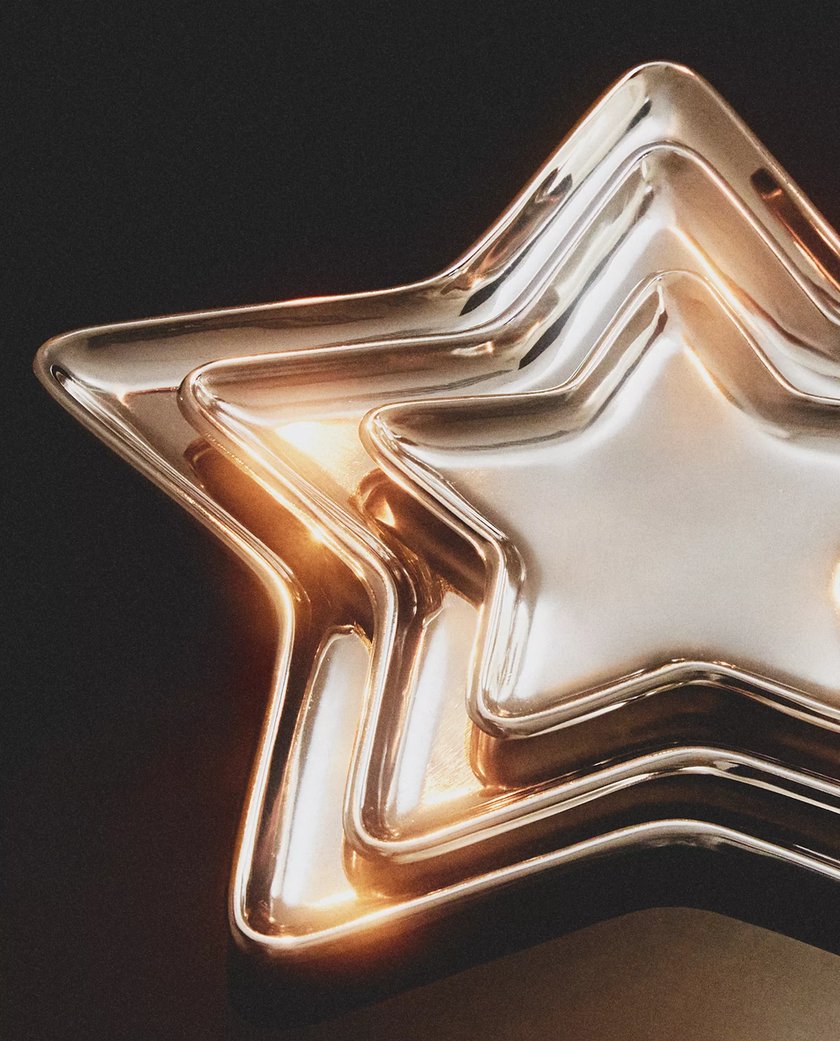 Zara Weihnachtsdeko: Stern-Tablett