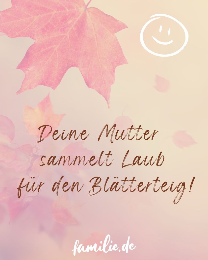 Herbstwitze auf Blätterhintergrund mit Smiley Herbstwitze auf Blätterhintergrund mit Smiley