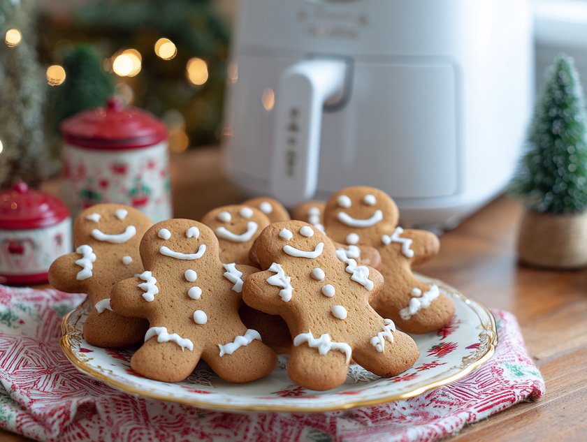 Weihnachtsplätzchen aus dem Airfryer: Lebkuchenmännchen Weihnachtsplätzchen aus dem Airfryer: Lebkuchenmännchen
