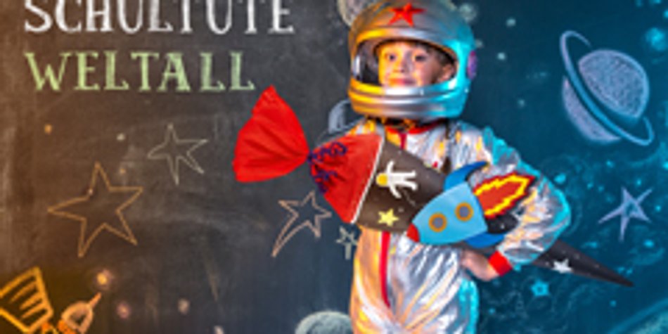 Mit dieser Schultüte geht's ab ins Weltall Mit dieser Schultüte geht's ab ins Weltall