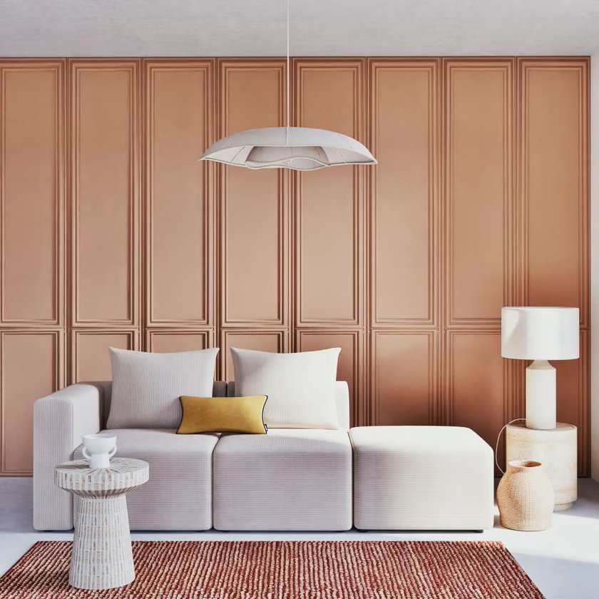 Lampe fürs Wohnzimmer - Maisons du Monde Mirave - Luftige Hängelampe aus Leinen