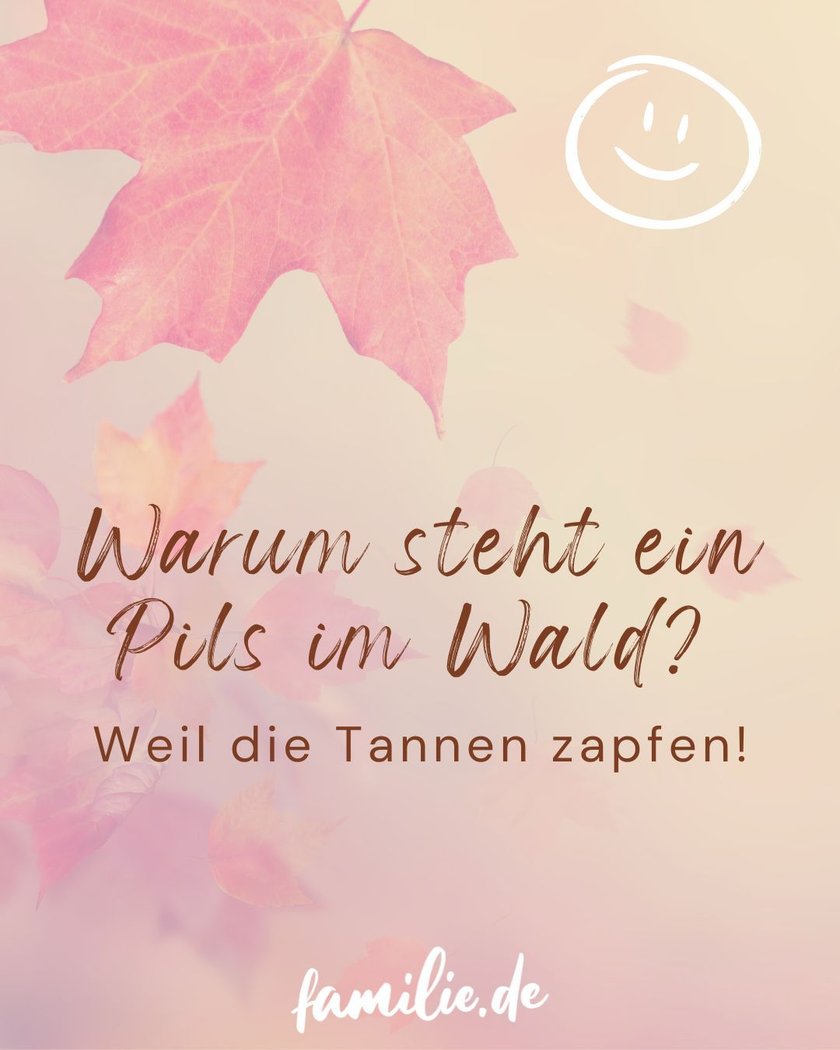 Herbstwitze auf Blätterhintergrund mit Smiley Herbstwitze auf Blätterhintergrund mit Smiley