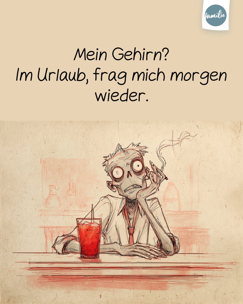 Zombie ist qualmend an der Theke und trinkt einen Blut-Cocktail Zombie ist qualmend an der Theke und trinkt einen Blut-Cocktail
