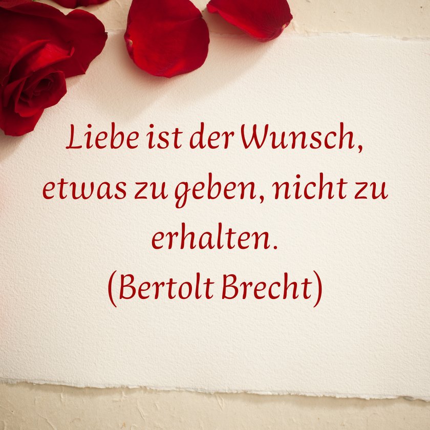Liebeszitate - Bertolt Brecht