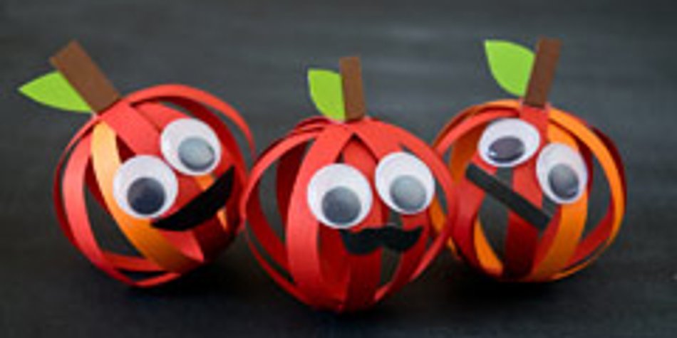 Deko-Obst: Apfel basteln aus Papier Deko-Obst: Apfel basteln aus Papier