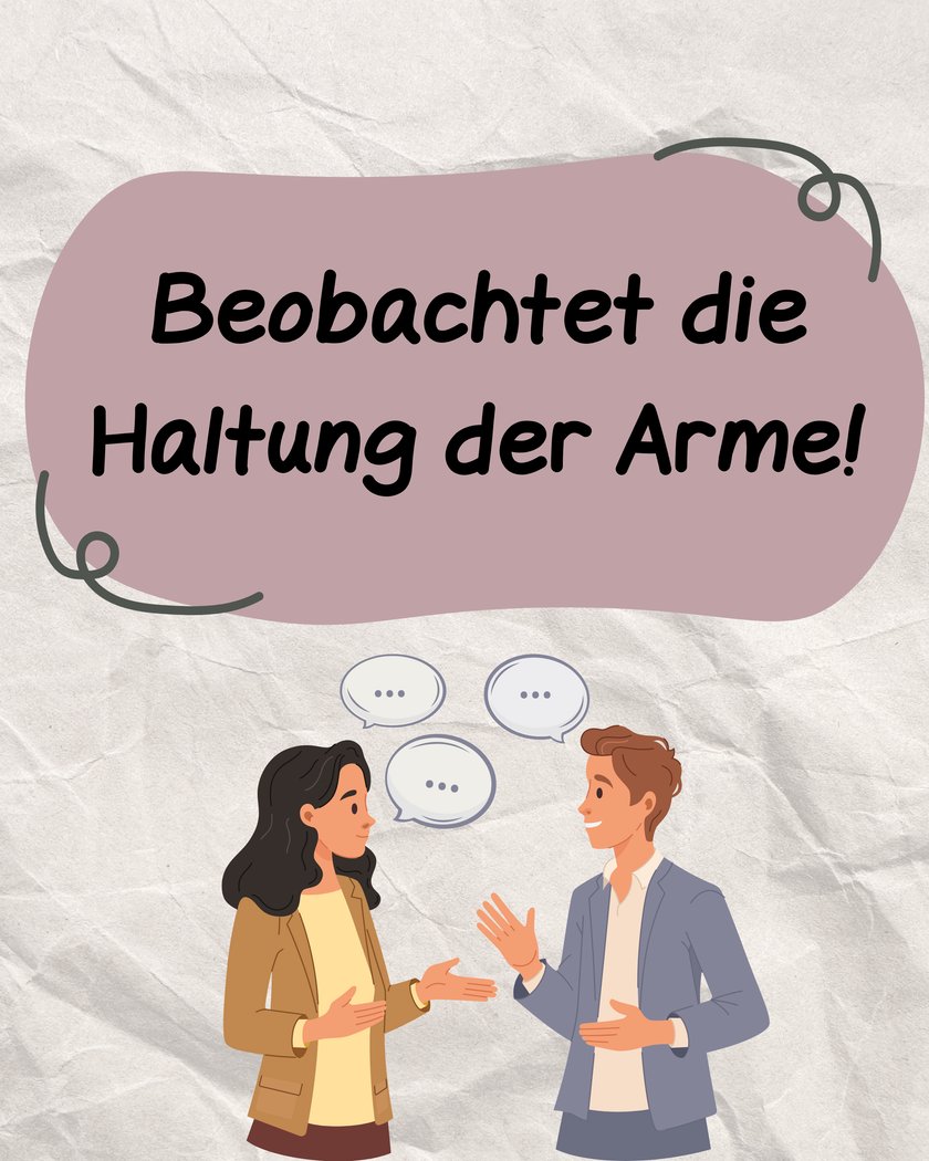 Körpersprache gekreuzte Arme