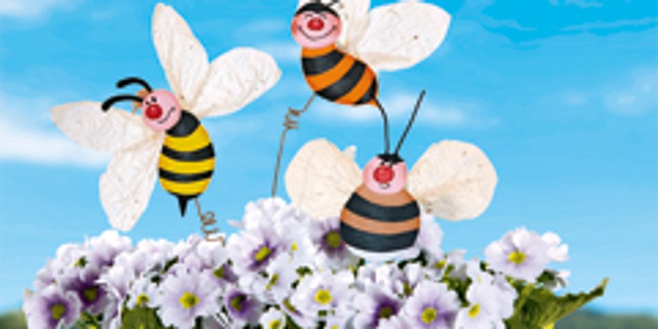 Hummel, Biene & Wespe - Wir basteln sommerliche Blumenstecker Hummel, Biene & Wespe - Wir basteln sommerliche Blumenstecker