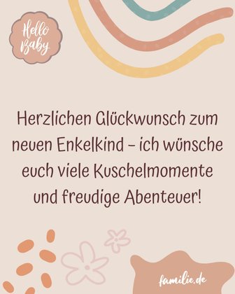 Glückwünsche zum Enkelkind