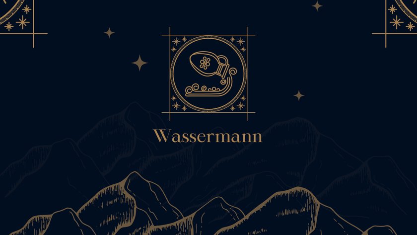 Wassermann symbolisch vor schwarzer Kulisse
