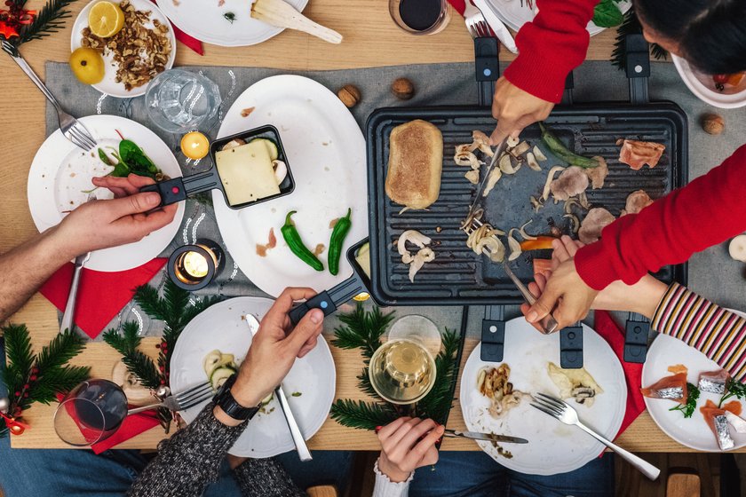 Weihnachtsessen der Boomer: Raclette