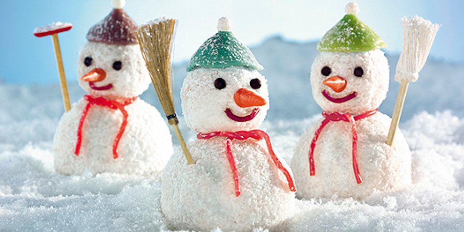 Lustige Schneemänner zum Vernaschen Lustige Schneemänner zum Vernaschen