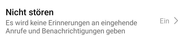 Nicht stören Modus auf dem Handy Nicht stören Modus auf dem Handy