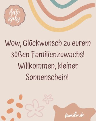 Glückwünsche zum Enkelkind