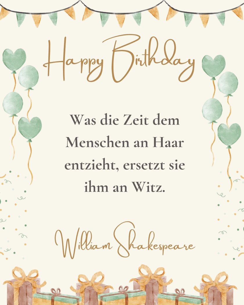 Geburtstagswünsche Mutter - William Shakespeare