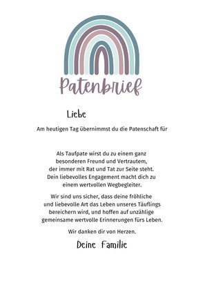 Patenbrief Vorlage Patenbrief Vorlage