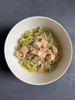 Thermomix TM 7 - Bandnudeln mit Lachs Thermomix TM 7 - Bandnudeln mit Lachs