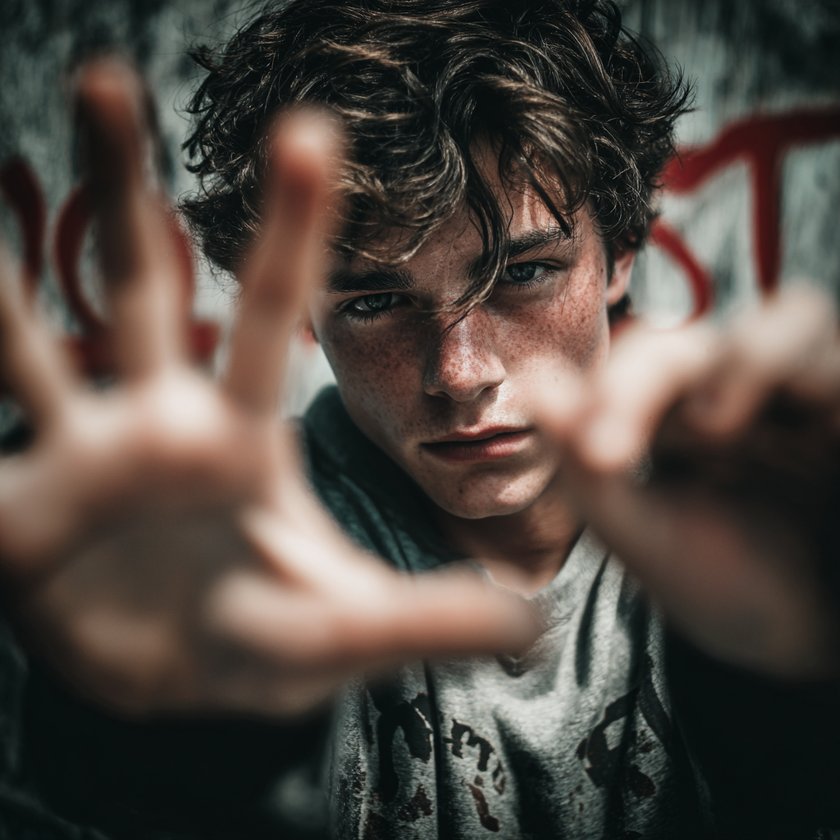 Teenager struggelt mit seinem Gedankenkarussell 