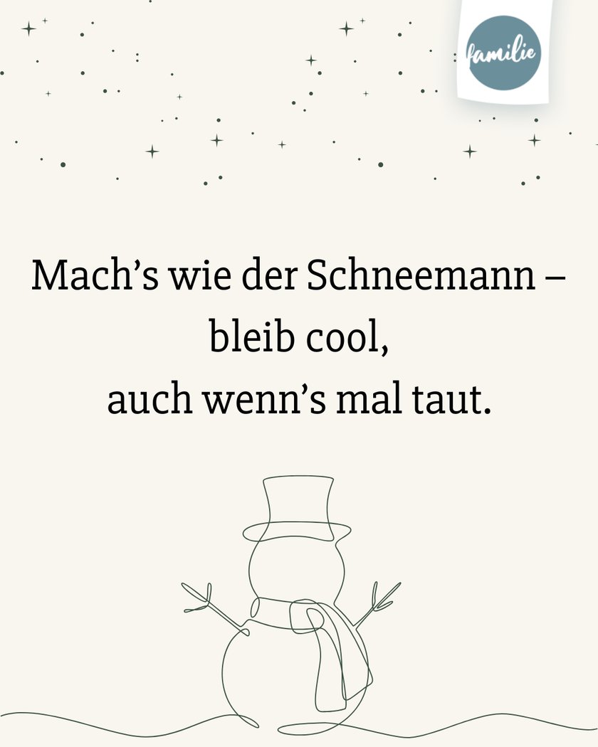 Adventskalender Sprüche  - Frostige Weisheit des Tages