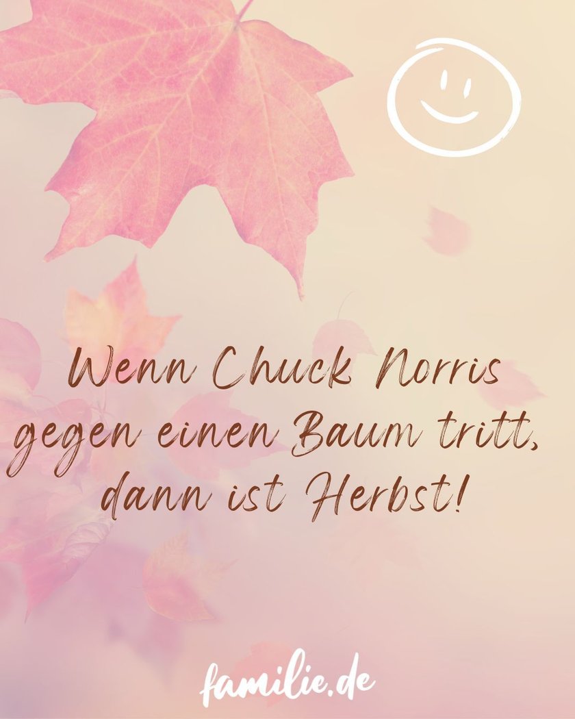 Herbstwitze auf Blätterhintergrund mit Smiley Herbstwitze auf Blätterhintergrund mit Smiley