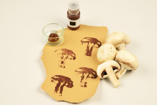 Stempel selber machen mit Pilzen