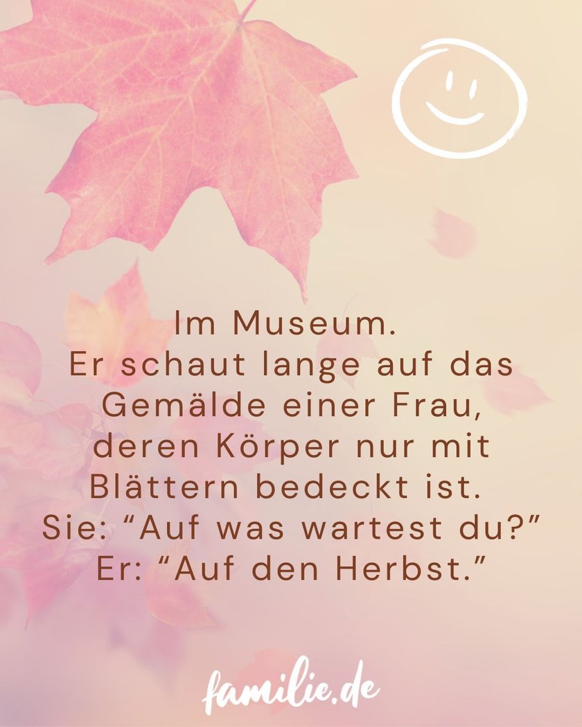 Herbstwitze auf Blätterhintergrund mit Smiley Herbstwitze auf Blätterhintergrund mit Smiley