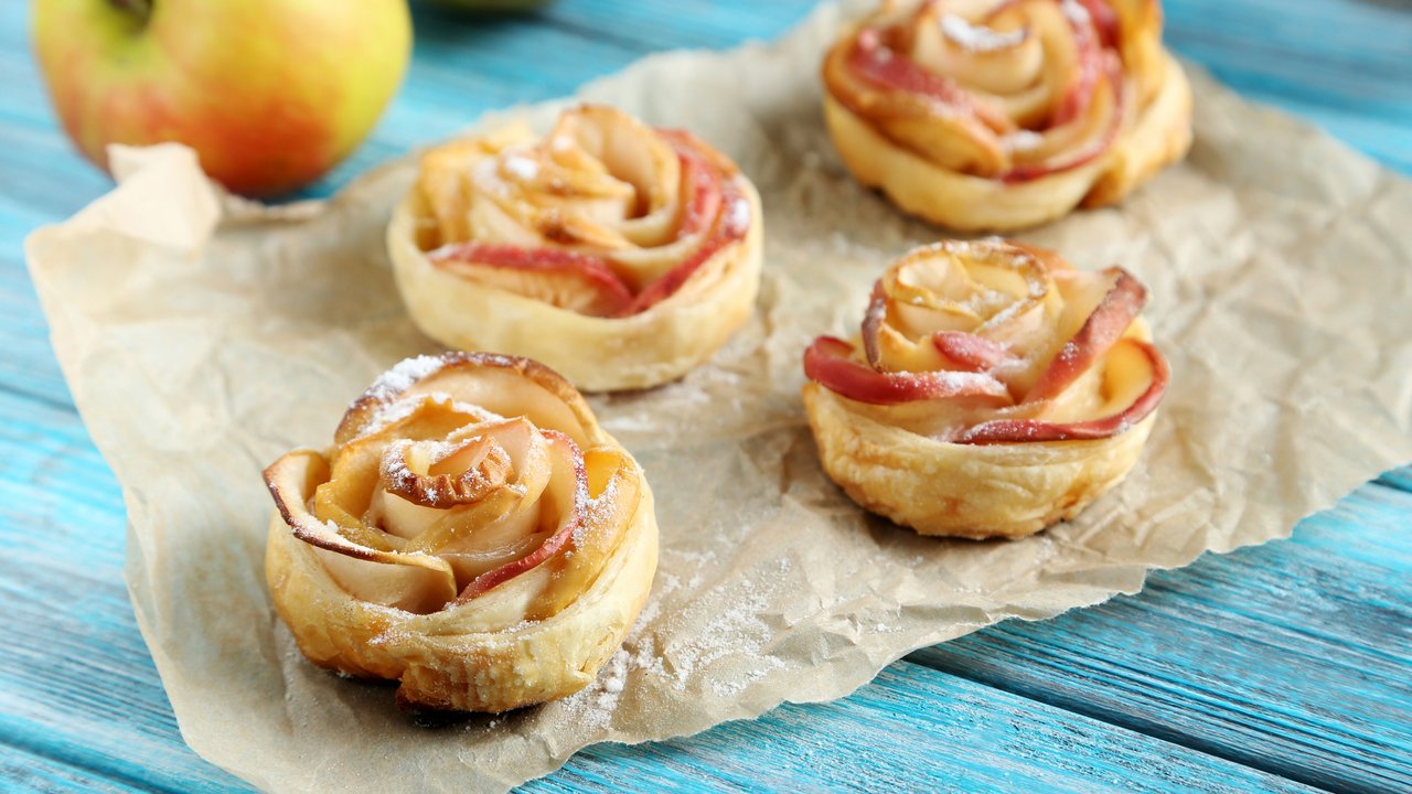 Apfelrosen Muffins