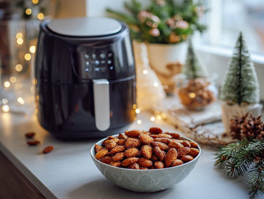 Weihnachtsmarkt-Feeling für zu Hause: 5 beliebte Leckereien blitzschnell aus dem Airfryer: Gebrannte Mandeln