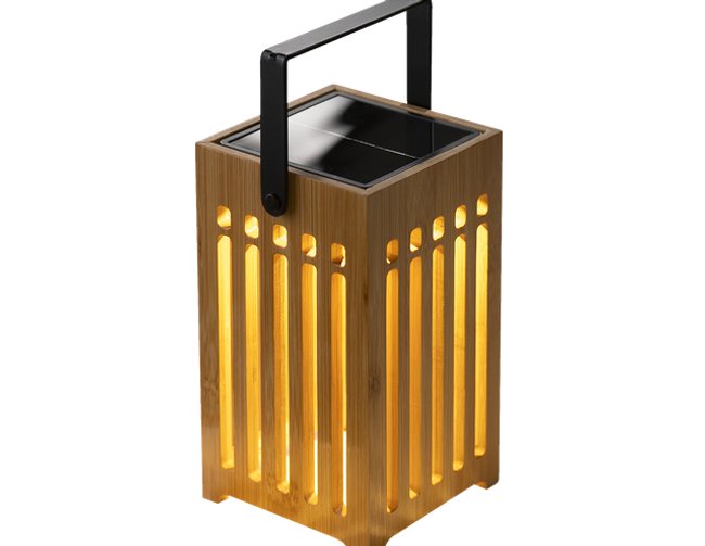 braune Solarlaterne, warmes Licht und schwarzer Griff braune Solarlaterne, warmes Licht und schwarzer Griff