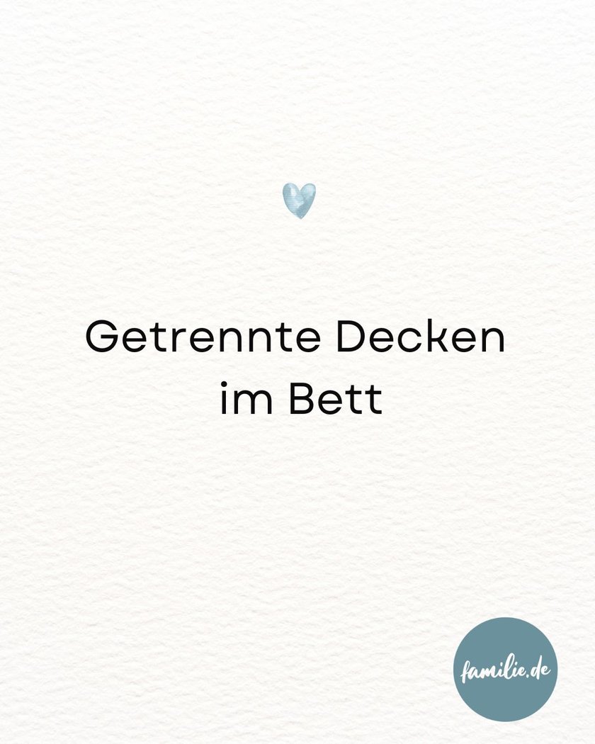 Getrennte Decken im Bett Getrennte Decken im Bett