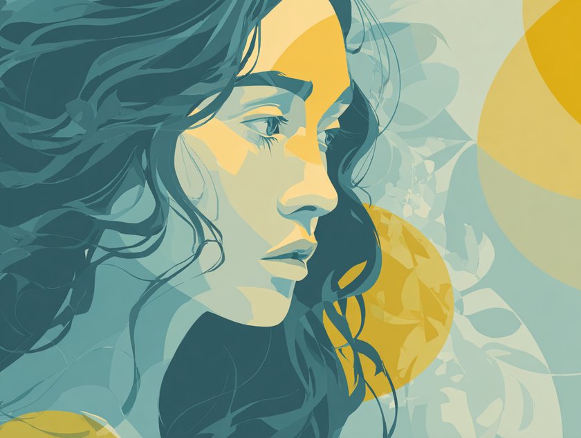 Grenzen setzen als Erwachsene:  Illustration von trauriger Frau