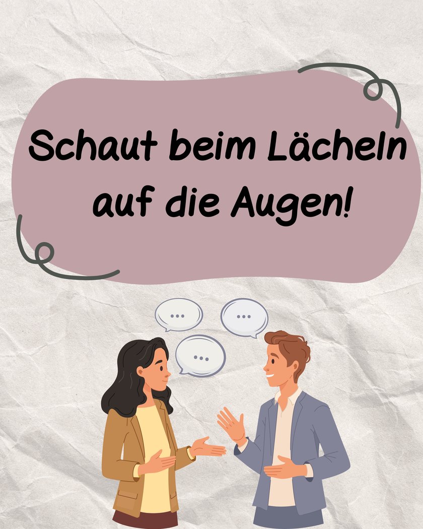 Körpersprache Lächeln in den Augen
