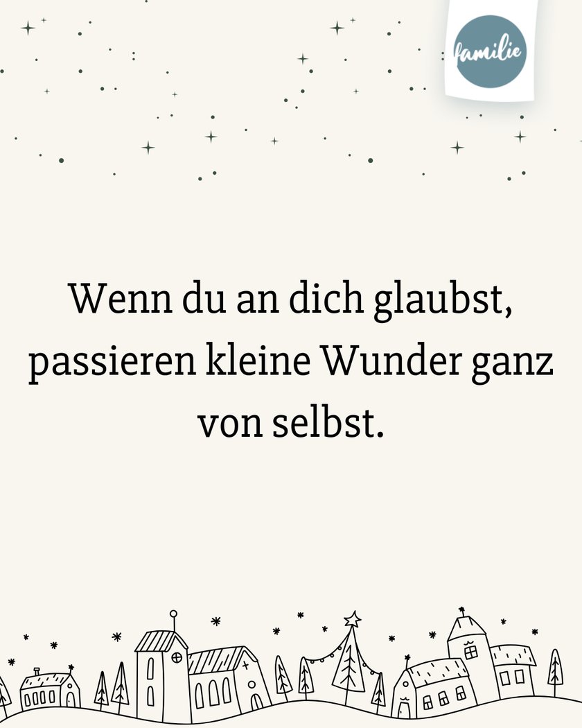 Adventskalender Sprüche  - Kleine Wunder