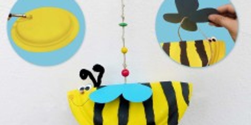 Bunte Biene basteln Bunte Biene basteln