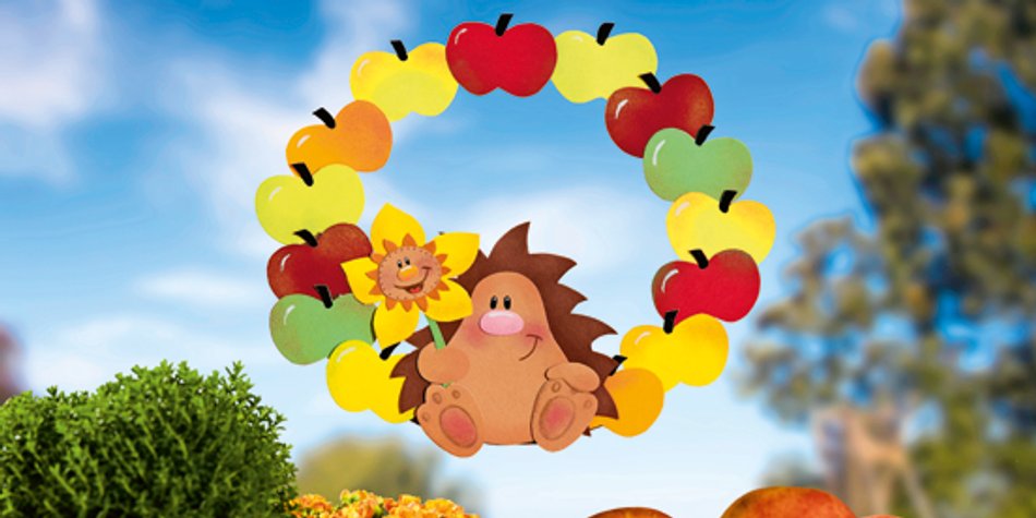 Herbstkranz aus Papier Herbstkranz aus Papier
