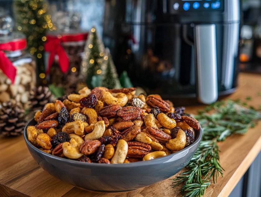 Die 6 besten Weihnachtsrezepte aus dem Airfryer: Deftige Gewürznussmischung